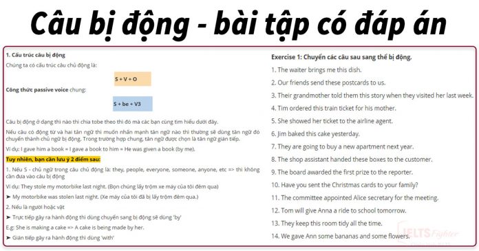 Câu bị động